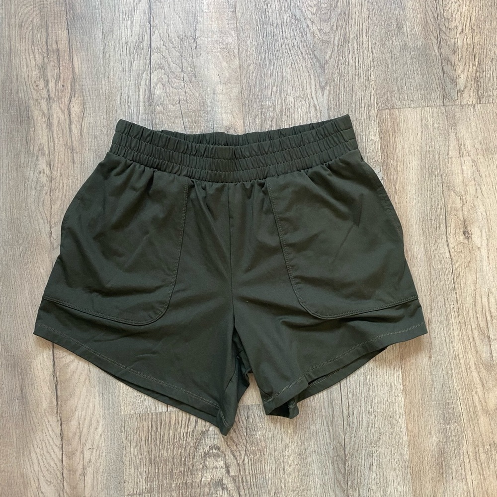 Dark Green Athletic Shorts
